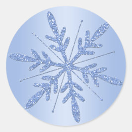 Adesivo de floco de neve azul brilhante
