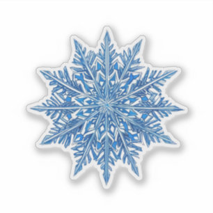 Adesivo de Floco de Neve Azul Gélido