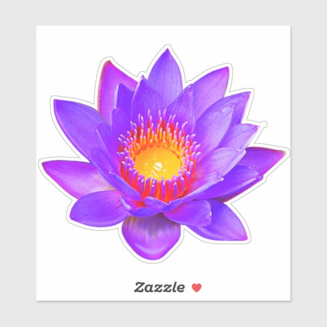 Adesivo de Flor de Lótus Violeta (Folha)