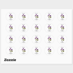 adesivo de flor de violeta