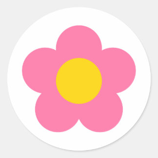 Adesivo de flor rosa fofa