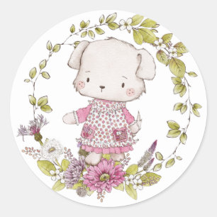 Adesivo de Flores de Cão