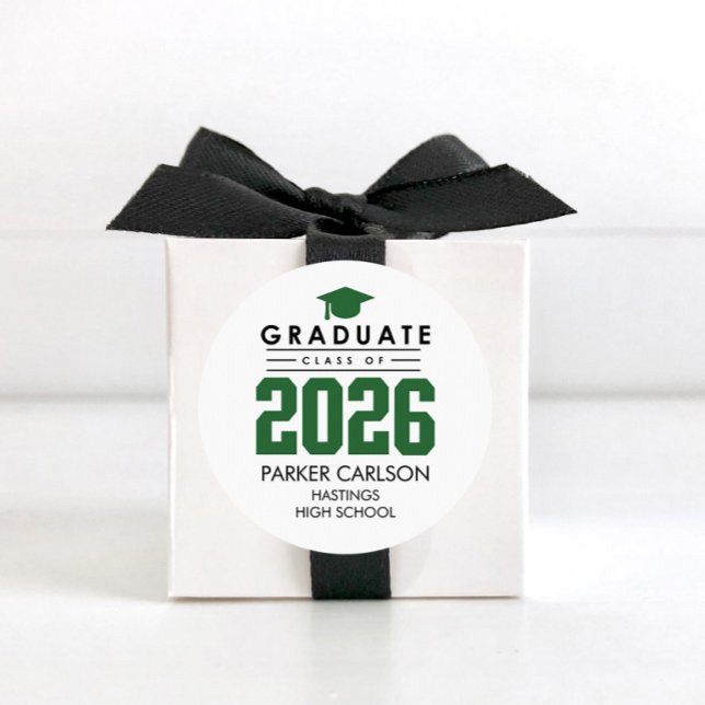 Adesivo de Formatura Personalizado GreenClass de 2 (Criador carregado)