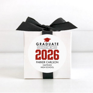 Adesivo de Formatura Personalizado Turma Vermelha