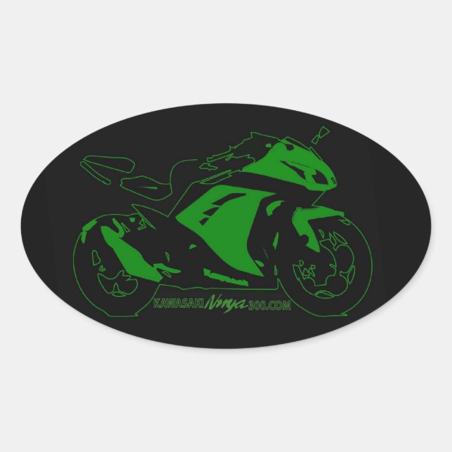 Adesivo de fórum de motocicletas verde e preto (Frente)