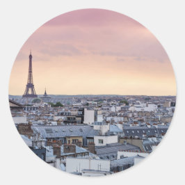 Adesivo de Foto da Torre Eiffel Rosa
