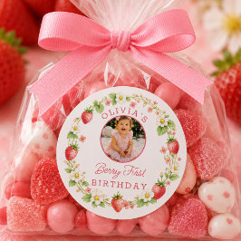 Adesivo de Foto de Aniversário de Um Ano da Berry