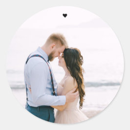 Adesivo de Foto de Casamento Simple Modern Heart