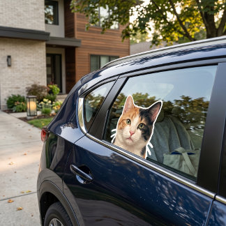 Adesivo de Foto de Gato Personalizado – Decalque d