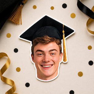 Adesivo de Foto de Rosto de Formatura Personalizad