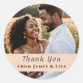 Adesivo de Foto personalizado de Agradecimento de