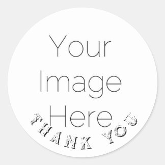 Adesivo de foto personalizado unissex de agradecim