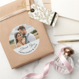 Adesivo de Foto Única de Agradecimento de Casament