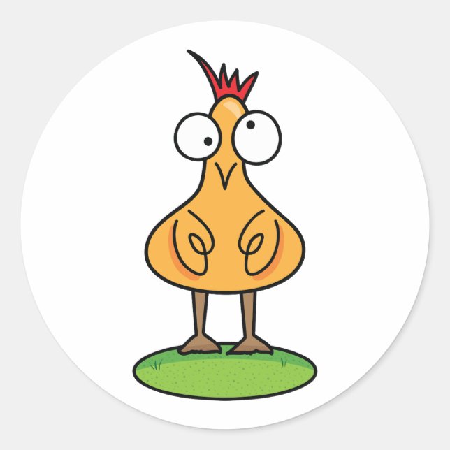 Adesivo de Frango Excêntrico | Arte de Animais de  (Frente)