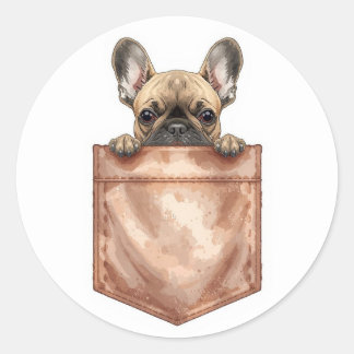 Adesivo de French Bulldog na Bolsa | Laptop Fofo