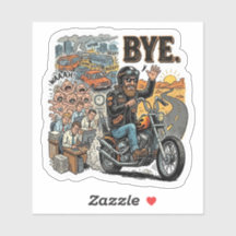 Adesivo de Fuga de Motoqueiro Tchau Tchau