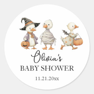 Adesivo de ganso de Baby Shower Halloween