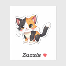 Adesivo de Gatinho Calico Chibi – Presente Kawaii