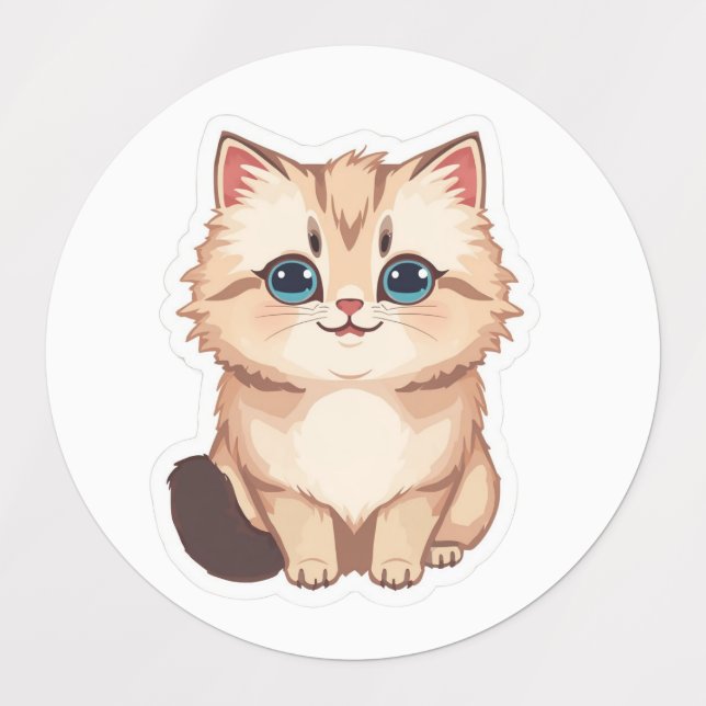Adesivo de Gatinho Fofo (Design 1)