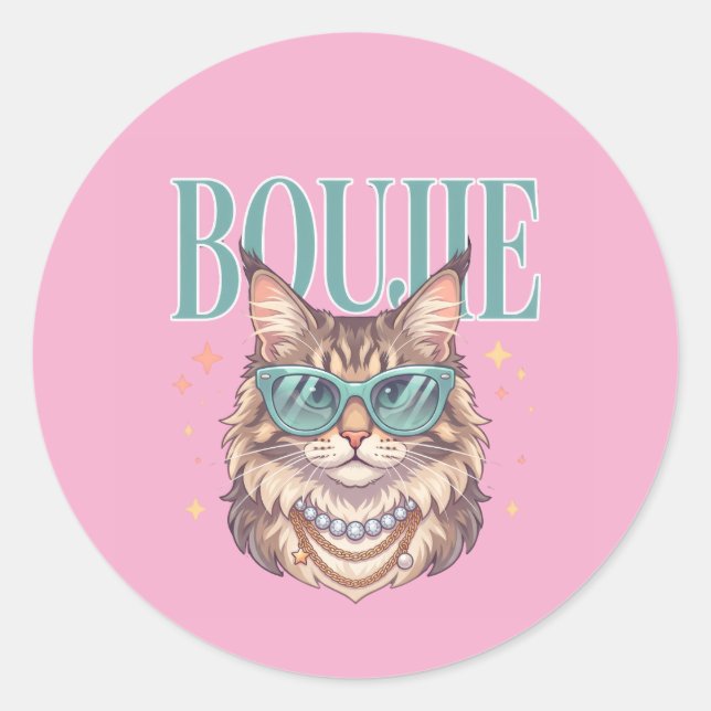 Adesivo de Gato Boujie  (Frente)