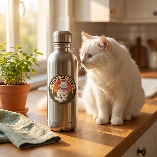 Adesivo de Gato Branco Presente de Decalque para E (Criador carregado)