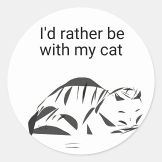 Adesivo de Gato de Design Original Amor