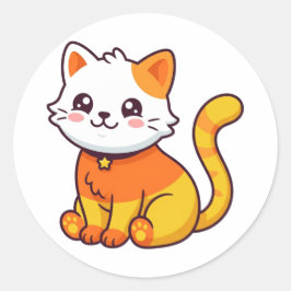 Adesivo de Gato de Halloween de Milho Doce Fofo de