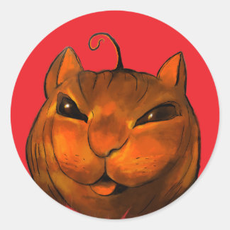Adesivo de Gato do Halloween
