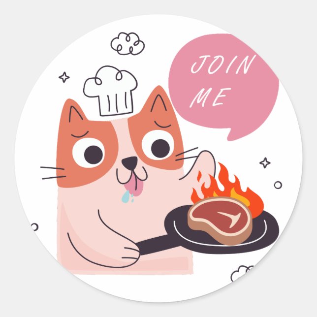 adesivo de gato engraçado (Frente)