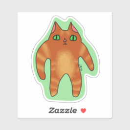Adesivo de Gato Estranho