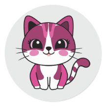 adesivo de gato fofo