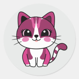 adesivo de gato fofo