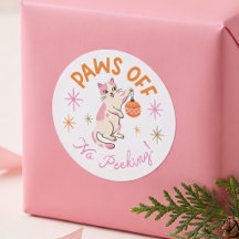 Adesivo de Gato Não Espie até o Natal