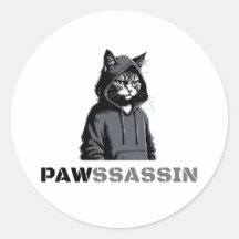 Adesivo de Gato Pawssassin