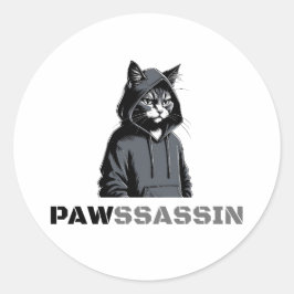 Adesivo de Gato Pawssassin
