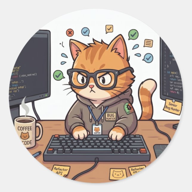 Adesivo de Gato Real (Frente)