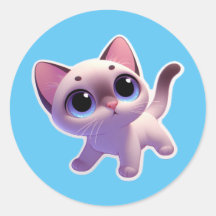 adesivo de gato siamês fofo