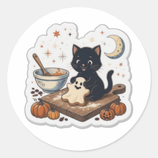 Adesivo de Gato Spooky Bakes, Vinil de Padaria de
