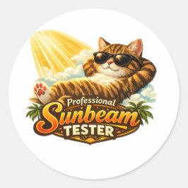 Adesivo de Gato Testador de Raio de Sol Profission
