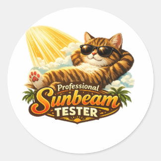 Adesivo de Gato Testador de Raio de Sol Profission