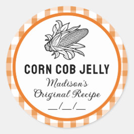 Adesivo de geleia de espiga de milho com padrão xa