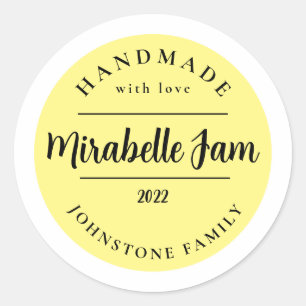Adesivo de Geleia de Mirabelle Personalizável