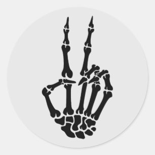 Adesivo de Gesto de Paz de Skeleton
