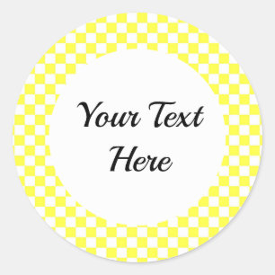 Adesivo de Gingham Amarelo