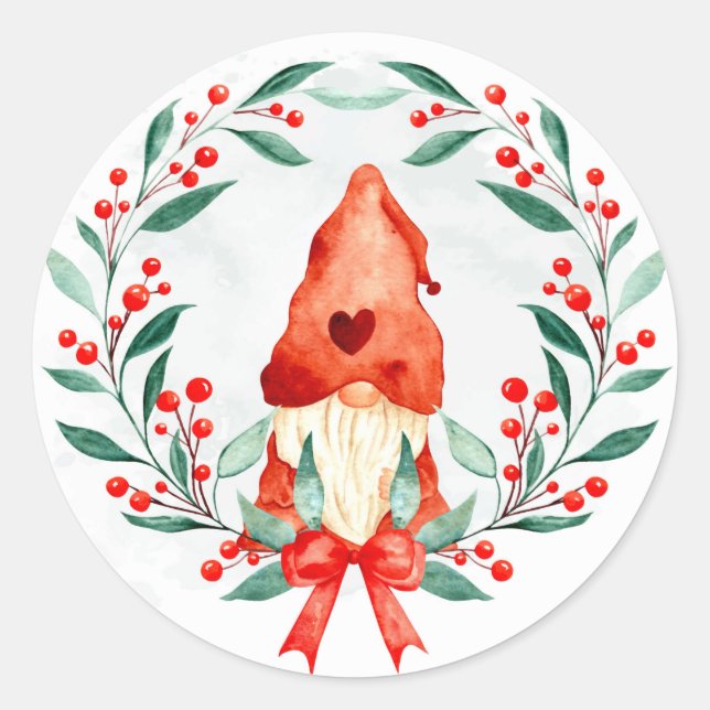 Adesivo de Gnome de Natal (Frente)