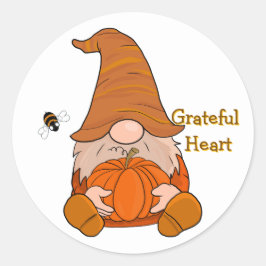 Adesivo de Gnome do Coração Grato