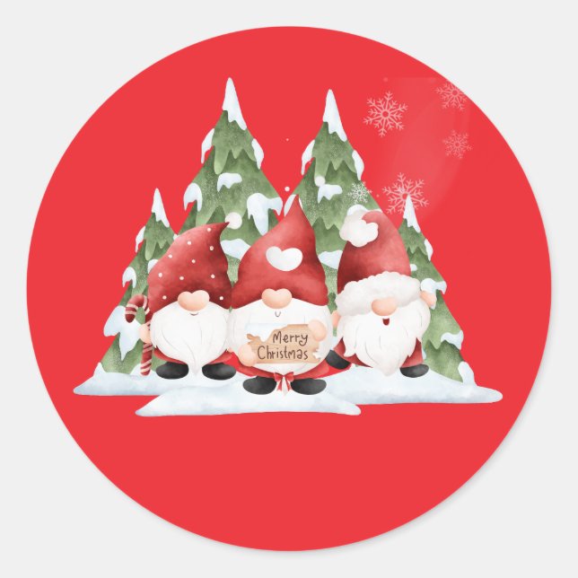Adesivo de Gnomos de Natal (Frente)