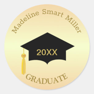 Adesivo de Gradução Tons Marrom Dourado
