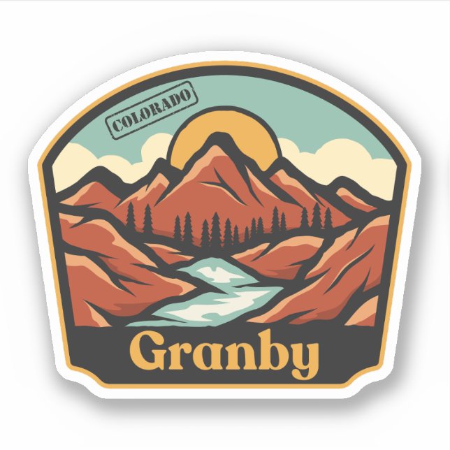Adesivo de Granby, Colorado (Frente)
