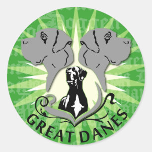 Adesivo de Great Danes (pequeno)